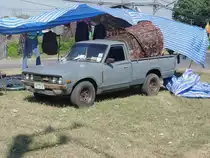 Ein Nissan Datsun Pick-up am 25.01.2011 im Nordosten Thailands.