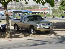 Ein Nissan Frontier mit Gro�kabine am 25.01.2009 im Nordosten Thailands