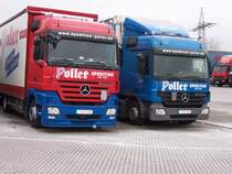 2 Actros der Spedition Poller