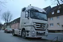 Mercedes Actros 1844, Zugmaschnine, am 26.01.2011 in Lehrte.