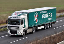 DAF XF  Alders  auf der A61 bei Miel - 26.01.2011