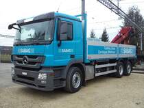 Mercedes Actros 2544 Transporter mit Kran in Tuffelen am 27.01.2011