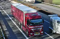 MB Actros 1841 LS  Lucas Logistics  auf der A61 Weilerswist - 07.02.2011