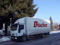 IVECO;Eurocargo 120E22-EEV von Bucher hat seinen Zustelldienst beendet, und ist am Weg Richtung Autobahnzubringer;101229