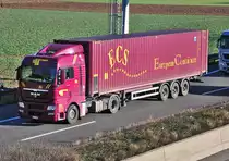 MAN TGX 18.440  DD-Trans  Container auf der A61 Weilerswist - 07.02.2011