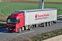 MB Actros 1844 auf der A61 Weilerswist - 07.02.2011