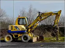 Dieser Komatsu PW95R Bagger wurde am 12.02.2011 von mir fotografiert. 