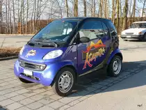 Smart mit Werbung in Bargen am 16.01.2011