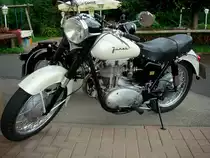 Junak 350, polnisches Motorad, Baujahr 1964, 1-Zyl.4-Takt-Motor mit 350ccm und 19PS, gesehen 2006