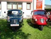 Goliath  Goli , zwei bestens restaurierte Lieferwagen, gebaut von 1955-61, die Firma gehrte zu Borgward, Oldtimertreffen FR-Hochdorf Sept.2007