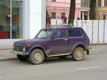 LADA Niva fotografiert in Lviv, Ukraine am 27-03-2008.