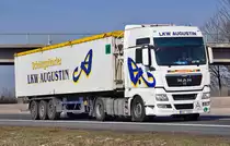 MAN TGX 18.440  LKW Augustin  auf der A61 bei Miel - 04.03.2011