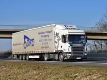 Scania G 420  DKC  auf der A61 bei Miel - 17.02.2011