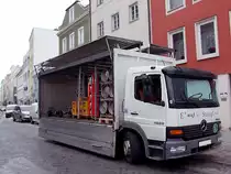 ATEGO-1223 einer bekannten �sterreichischen Privatbrauerei auf Zustelltour;110104