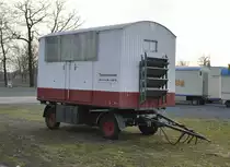 Toiletten Anh�nger, am 28.02.2011 in Lehrte.