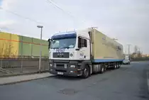 MAN Sattelzug, am 28.02.2011 in Lehrte.