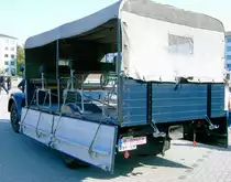 Mercedes-Benz L3500 Mannschaftswagen des Bundesgrenzschutzes der 50er Jahre, Heckansicht, gesehen beim Tag der offenen T�r der Bundespolizei 2007, bei Berlin.