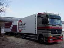 ACTROS-1843 der Kremstaler-Veranstaltungstechnik anlsslich der Sport-Fun-Messe in Ried;110311