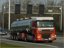 DAF 95 XF aufgenommen am 11.03.2011 bei Antwerpen.