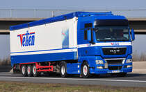 MAN von  Transport Vetten  auf der A61 bei Miel - 04.03.2011