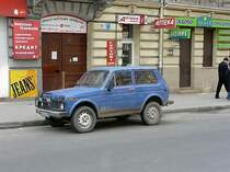 LADA Niva fotografiert in Lviv, Ukraine 30-03-2008.