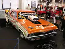 Chevy Nova Dragwagen. Fotografiert auf dem Carstyling Tuning Show am 27.03.2011, Budapest