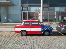 Trabant 601  American Pizza  steht am 29.03.2011 in Chemnitz