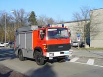 IVECO Turbo Feuerwehrauto AG 25673 von Ennetbaden unterwegs in Wettingen am 29.12.2007
