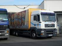 Getrnke-LKW der Brauerei NORDMANN in Bergen/Rgen am 11.04.2008