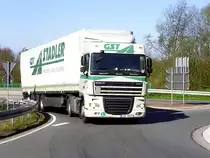 08.04.2011: DAF XF aus Tchechien auf dem Weg zur A 45..