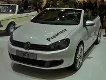 Premiere hatte der Golf VI Cabriolet bei der Techno Classica in Essen. 02.04.2011