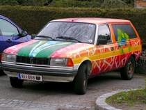 Peugeot mit einer etwas eigenartigen Lackierung; 080409