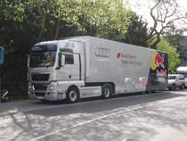 Ein MAN TGX von Abt-Sportsline in Wiesbaden am 10.04.11