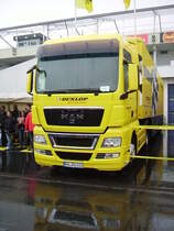 Ein MAN TGX von Dunlop am 08.08.10 am Nrburgring beim DTM Rennen