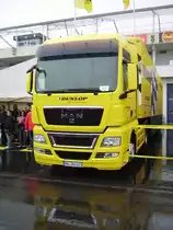 Ein MAN TGX von Dunlop am 08.08.10 am N�rburgring beim DTM Rennen