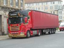 Dieser Scania stand am 17.04.2011 in Chemnitz.