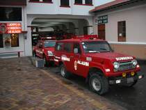 Die Feuerwehr von Alaus� in Ecuador am 13.02.2011.