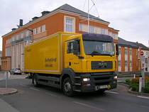 MAN TGM der �sterr. Post am Weg zum Rieder Hauptpostamt;110415