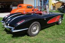 Rckansicht einer Corvette C1 Convertible (Cabrio), ca. 1960 gebaut, auf der US-Car-Show in Grefrath im August 2010.