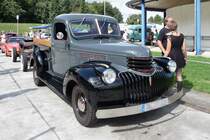 Ein Chevrolet Advance Design Pickup, gebaut ab 1947, auf der US-Car-Show in Grefrath im August 2010.