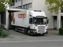 Ein Scania Khltransporter in Schnbhl am 14.04.2011