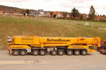 Liebherr Kran KB 750 reisefertig an der A73.   13.04.2008