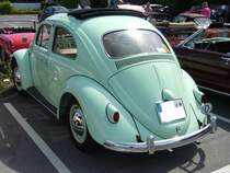 Heckansicht eines 1960´er VW Typ 1. Ab 1957 wurde die groe Heckscheibe verbaut. Ratingen Classic 08.05.2011.