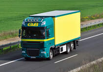 DAF XF  G. u. B.  auf der A61 bei Miel - 28.04.2011