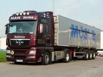 MAN TGX 18.480 abgestellt in einem Industriegebiet in Crailsheim, 01.05.2011