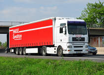 MAN TGA 18.440  Spedition Hause  auf der A61 bei Miel - 28.04.2011