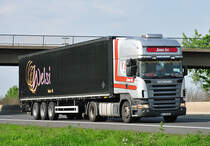 Scania R 380  Jans bv  auf der A61 bei Miel - 28.04.2011