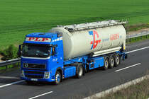 Volvo FH12  PLP  auf der A61 bei Miel - 28.04.2011