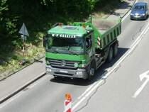 Ein Mercedes Benz Actros Kipper in Neckargemnd am 20.05.11