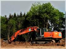 Wochenendruhe fr den Hitachi Bagger am 07.05.2011.